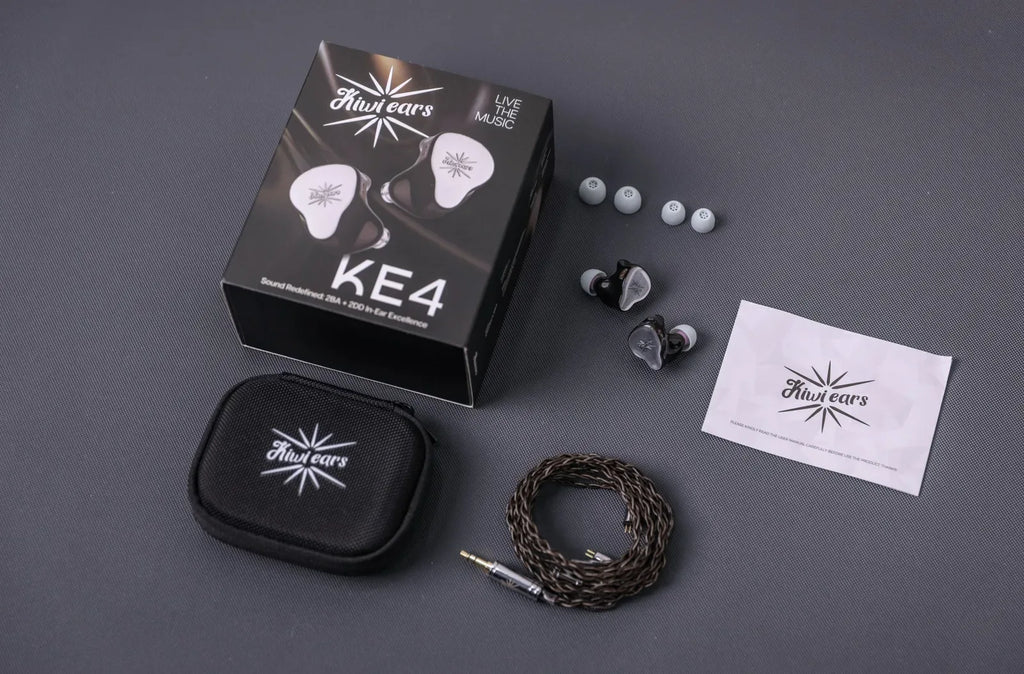 Kiwi Ears KE4 Hybrid IEMs: 2DD+2BA Wired Earphones | Tidesmit Tidesmit