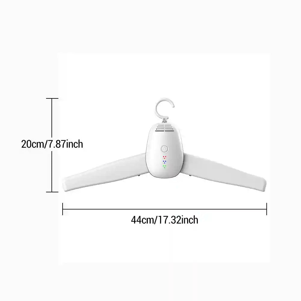 Tidesmit 220V portable electric clothes dryer hanger drying and sterilizing shoes and garments for travel use
