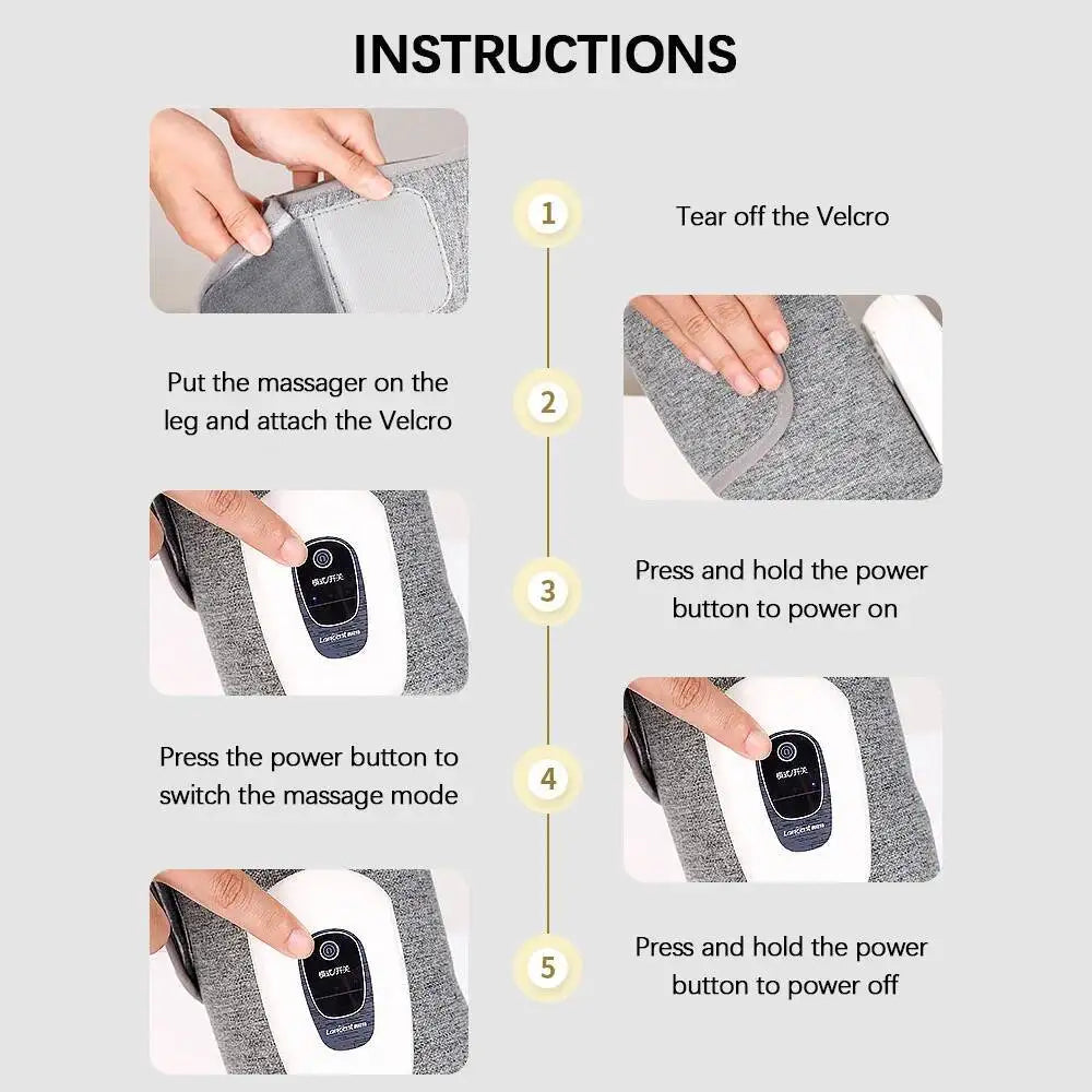 Portable Calf Massager with Heat - Air Compression Recovery Device Fascia Gun Tidesmit