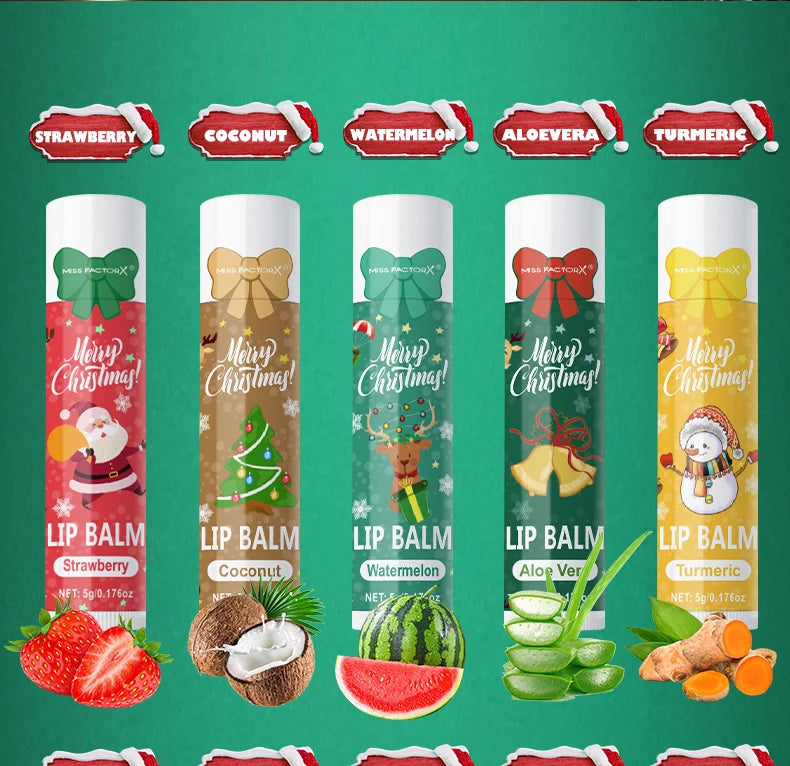 Hydrating Lip Balm Gift Set - 10 Piece Nourishing Christmas Care Kit Lip Care Tidesmit