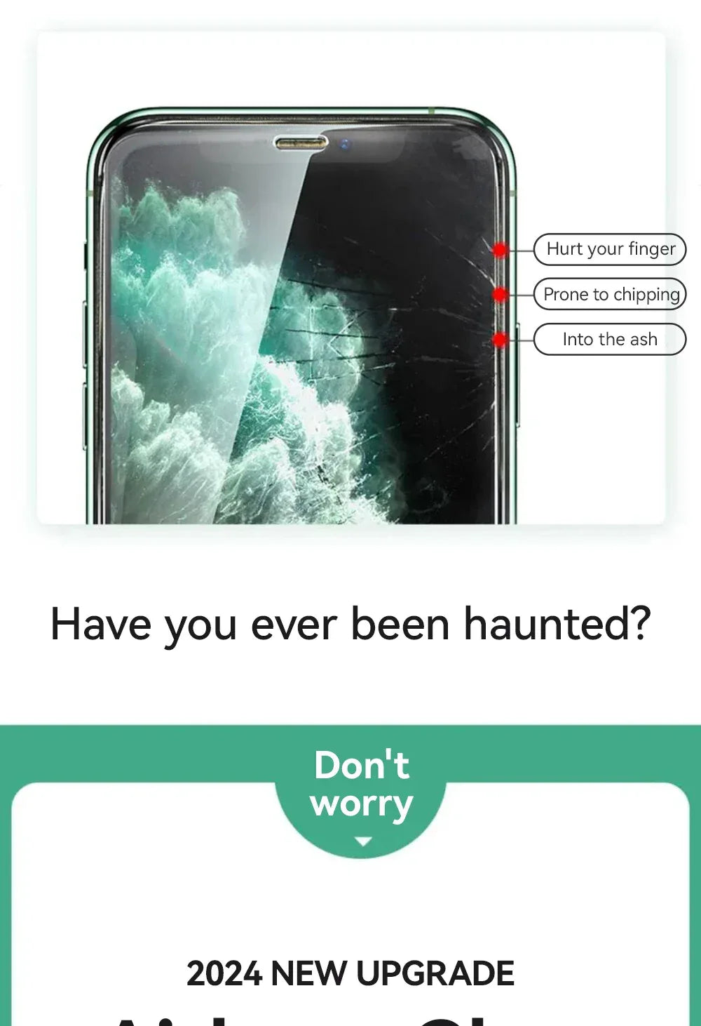 iPhone 15 Screen Protector Tempered Glass 9H Hardness Case Friendly 3pcs Tidesmit