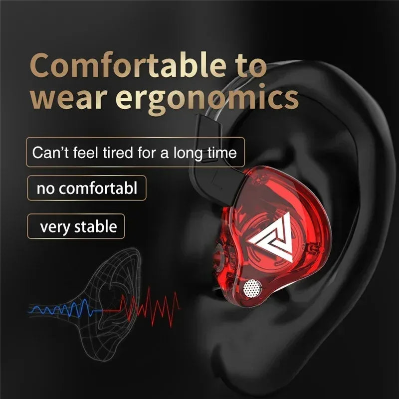QKZ AK6 Wired Earphones With Mic - Dynamic HiFi Stereo | Tidesmit Tidesmit
