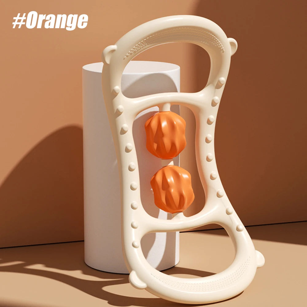 Muscle Massage Roller for Neck and Leg – Deep Tissue Recovery Tool Relaxation Treatment Orange-2 rounds Tidesmit