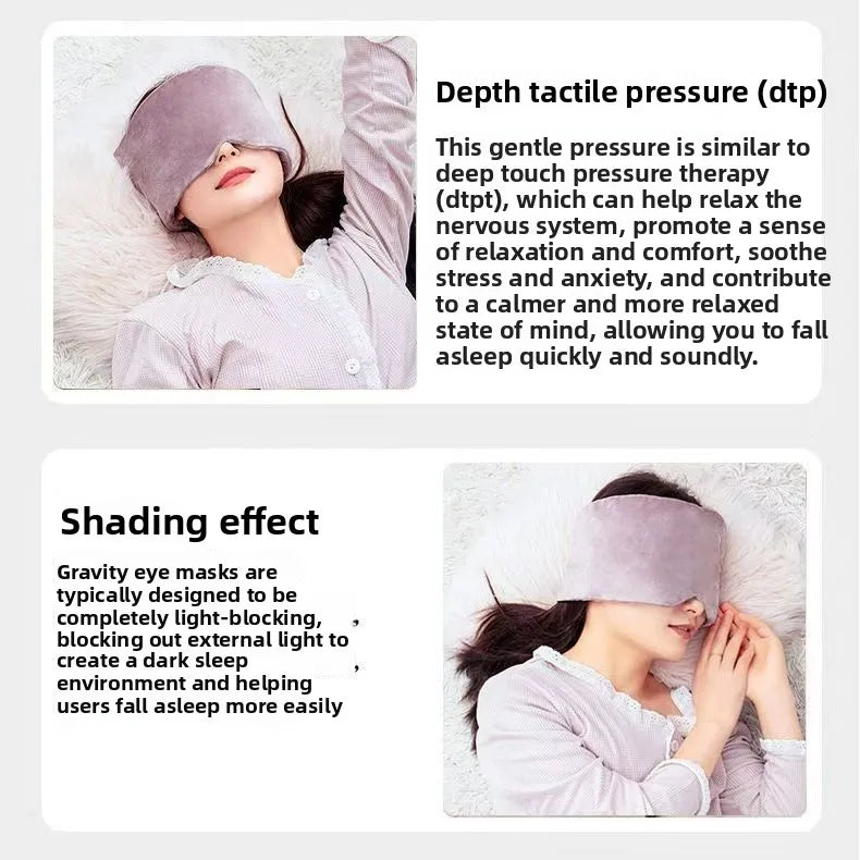 Gravity Weighted Eye Mask for Sleeping Light Blocking Relaxing Sleep Aid for Men and Women Relieve Fatigue Stress Christmas Gift