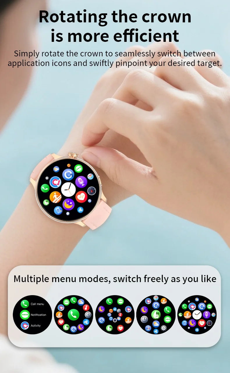 LIGE Sports Smart Watch for Women Wireless Call Heart Rate Sleep Monitor Multiple Sports Modes for Running Yoga Fitness Ladie