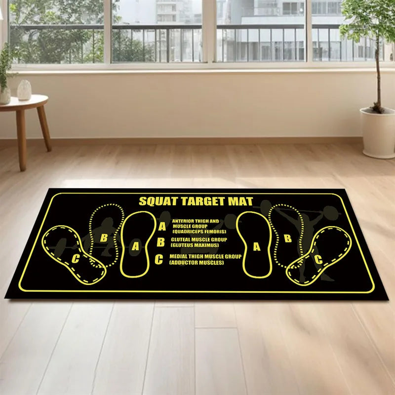 80*35CM Squat Step Position Guide Mat Multipurpose Work Out Mat Leg Muscle Targeting Training Hip Muscle Mat for Yoga Pilates