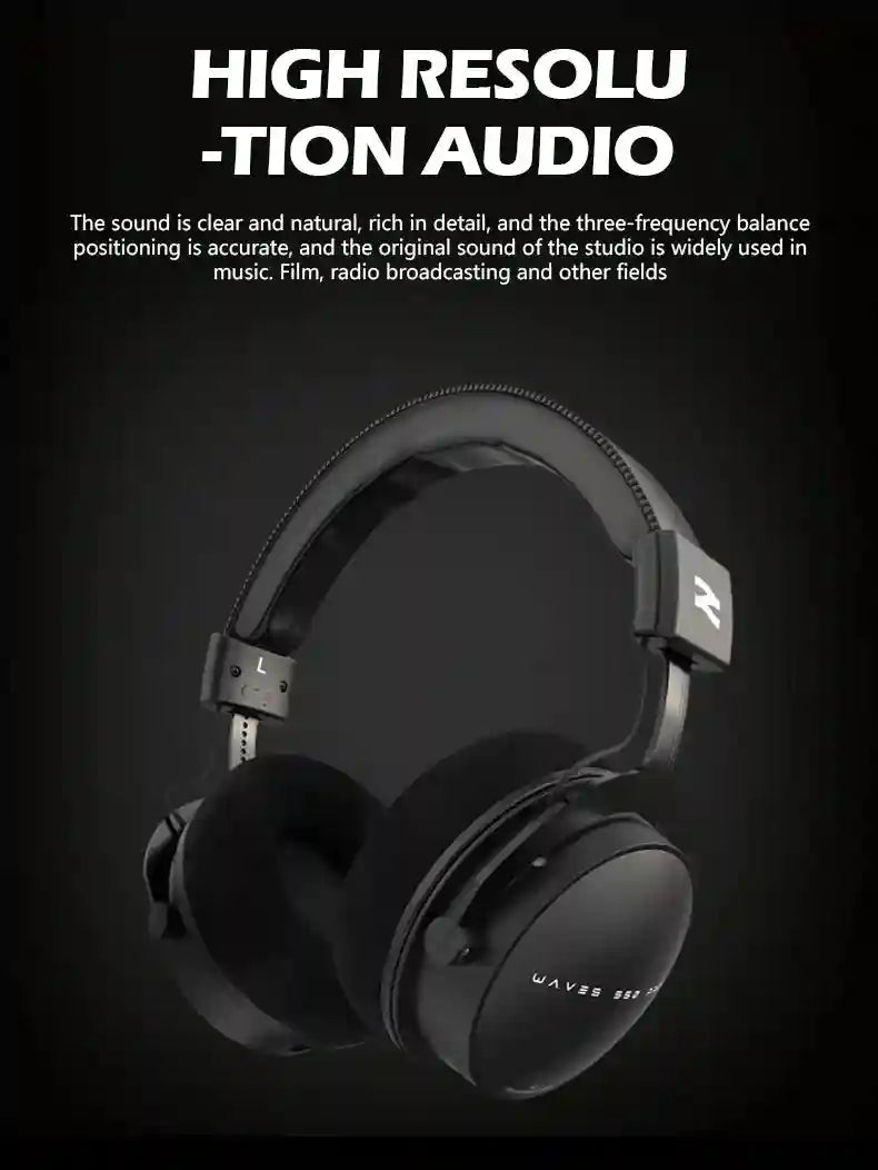 Wired Studio Headphones Over-Ear Monitor - Detachable Cable (W550x) Tidesmit