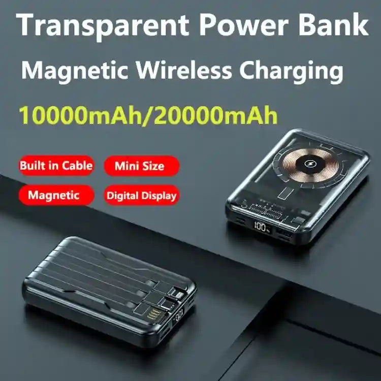 20000mAh Magnetic Portable Charger with PD Power Delivery & Built-in Cable Tidesmit