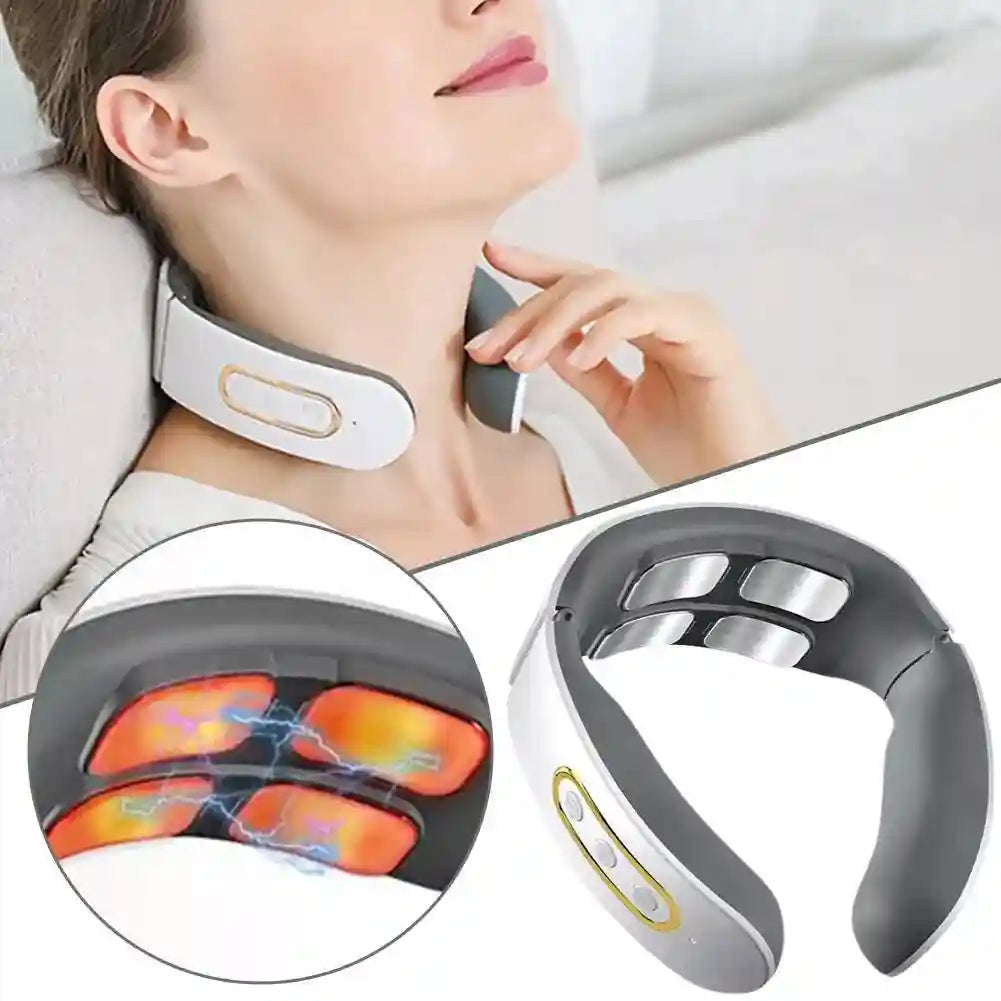 Wireless Neck and Shoulder Massager - Heated TENS Relaxation Therapy Relaxation Treatment Tidesmit
