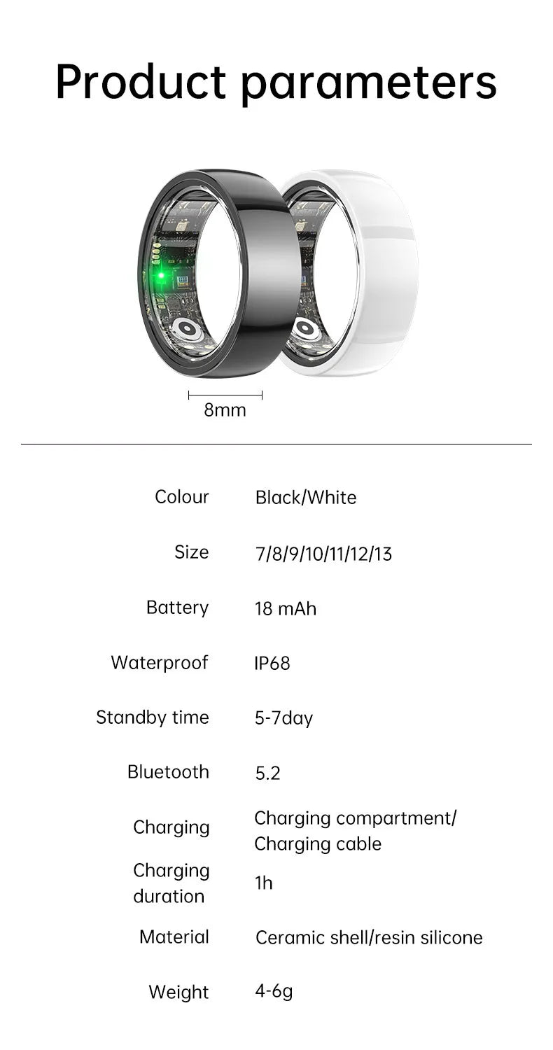 Smart Health Ring – Waterproof Fitness Tracker by Tidesmit Tidesmit
