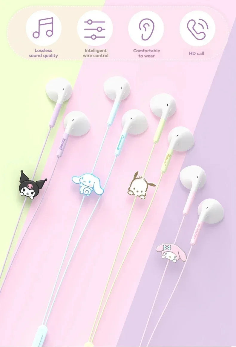 Sanrio Wired Earbuds Noise Isolating Audio Buds by Tidesmit - 4 Styles Tidesmit