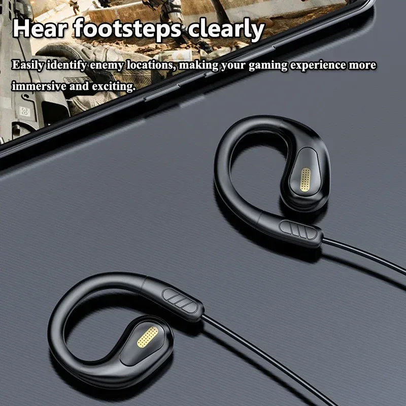 Tidesmit Open Ear Gaming Headset | Wired ENC Mic | 3.5mm & Type-C Options Tidesmit