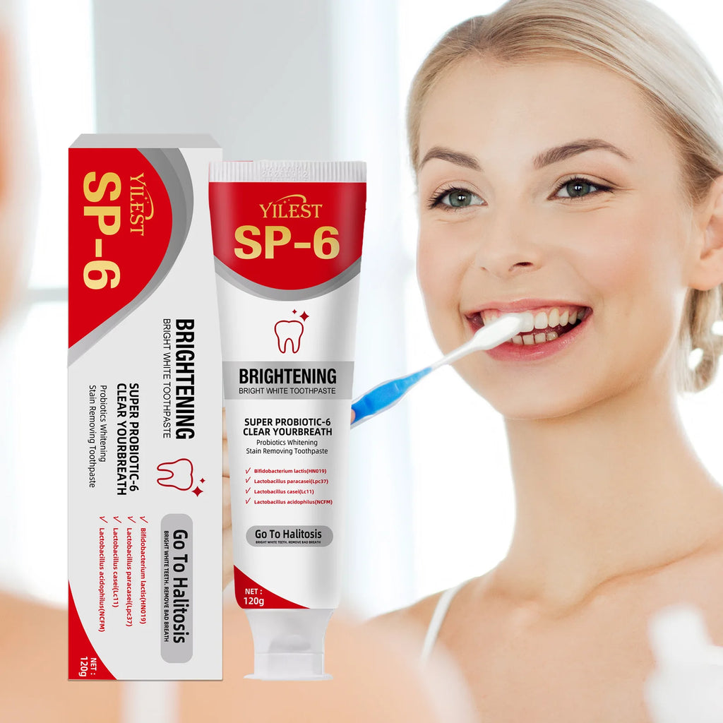Tidesmit SP-6 Probiotic Teeth Whitening Toothpaste for plaque removal and fresh breath oral hygiene care 120g
