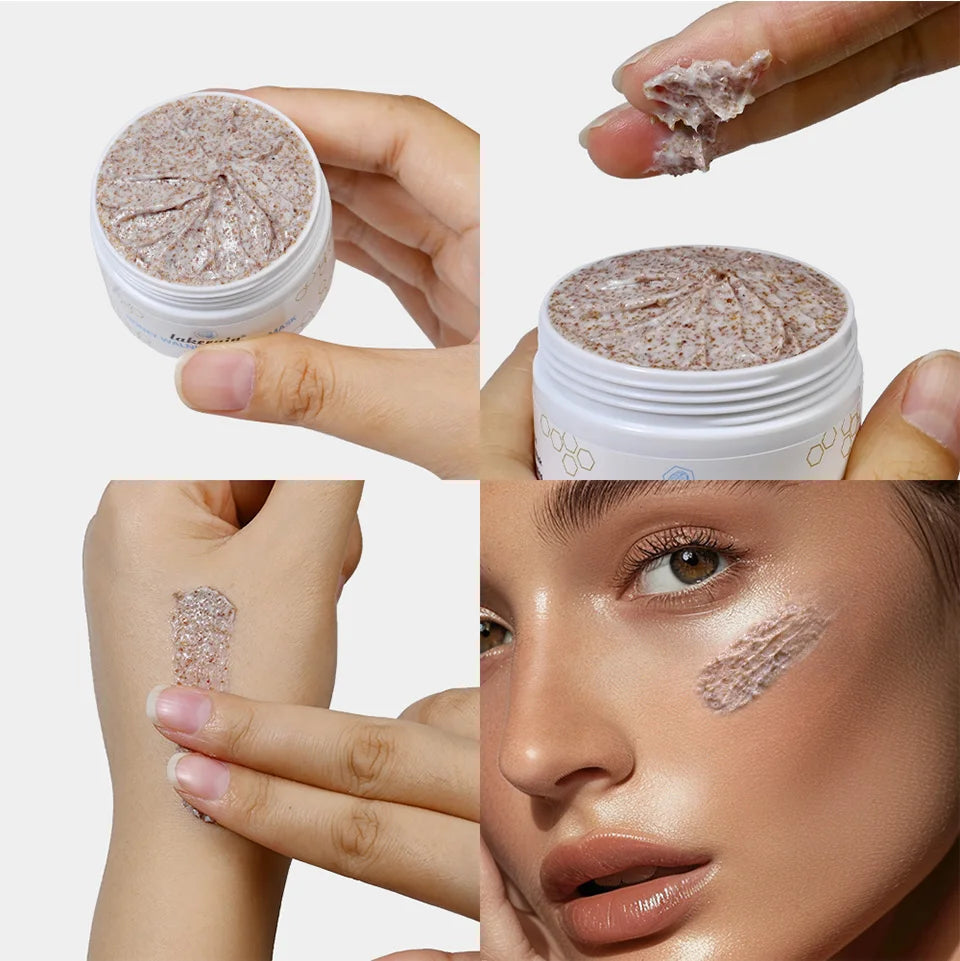 Honey Walnut Facial Scrub: Natural Exfoliating Mask Cream by Tidesmit Scrubs Treatments Tidesmit