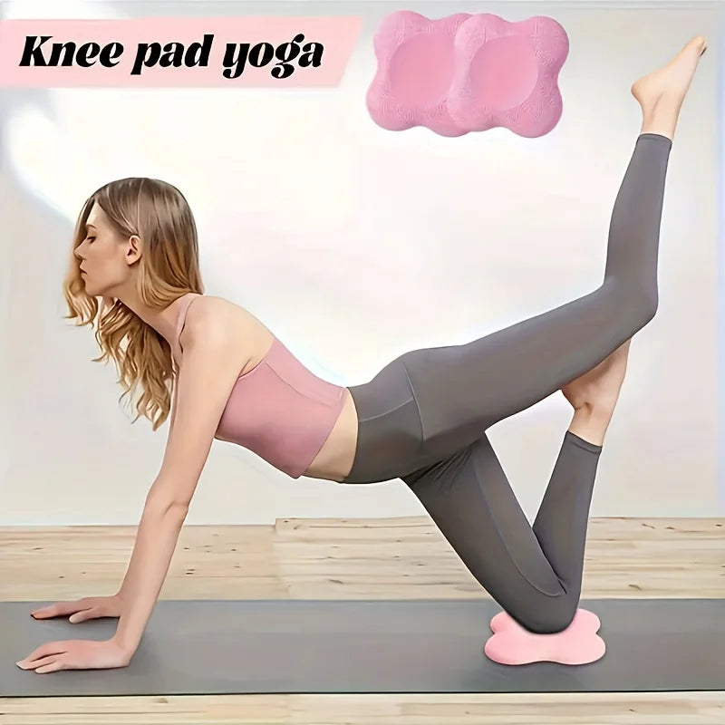 2pcs Thick Non-Slip Yoga Knee Pads for Hard Floor, Pilates & Workout, Joint Support for Squats/Planks/Prayers Exercise Mat