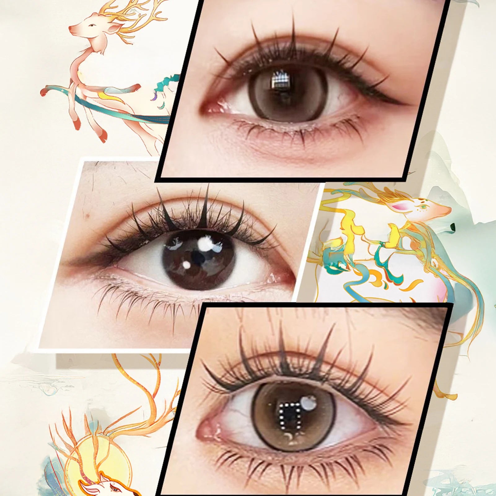 False Eyelashes Cluster Set for DIY Eye-Lifting Makeup | Tidesmit False Eyelashes Tidesmit
