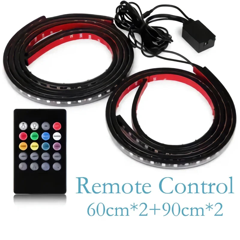 Car Underglow LED Light Kit RGB Dream Color - App Controlled Tidesmit 60cm 90cm RC Tidesmit
