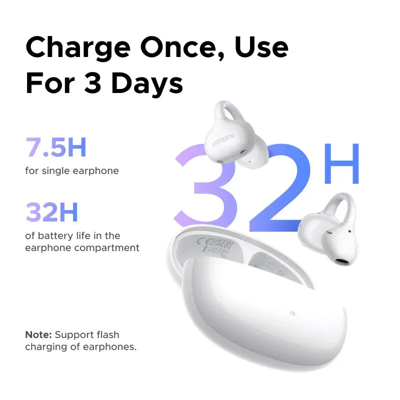 Open Ear Wireless Headphones, 32H Playtime - Tidesmit Audio Tidesmit