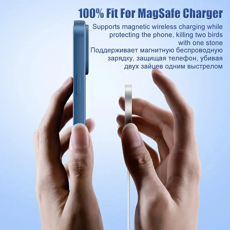 Magnetic iPhone 15 Pro Max Case: Slim Fit Shock-Absorbing Liquid Silicone Tidesmit