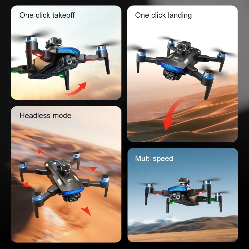 8K Camera Drone with FPV Screen Remote Control - Black Tidesmit