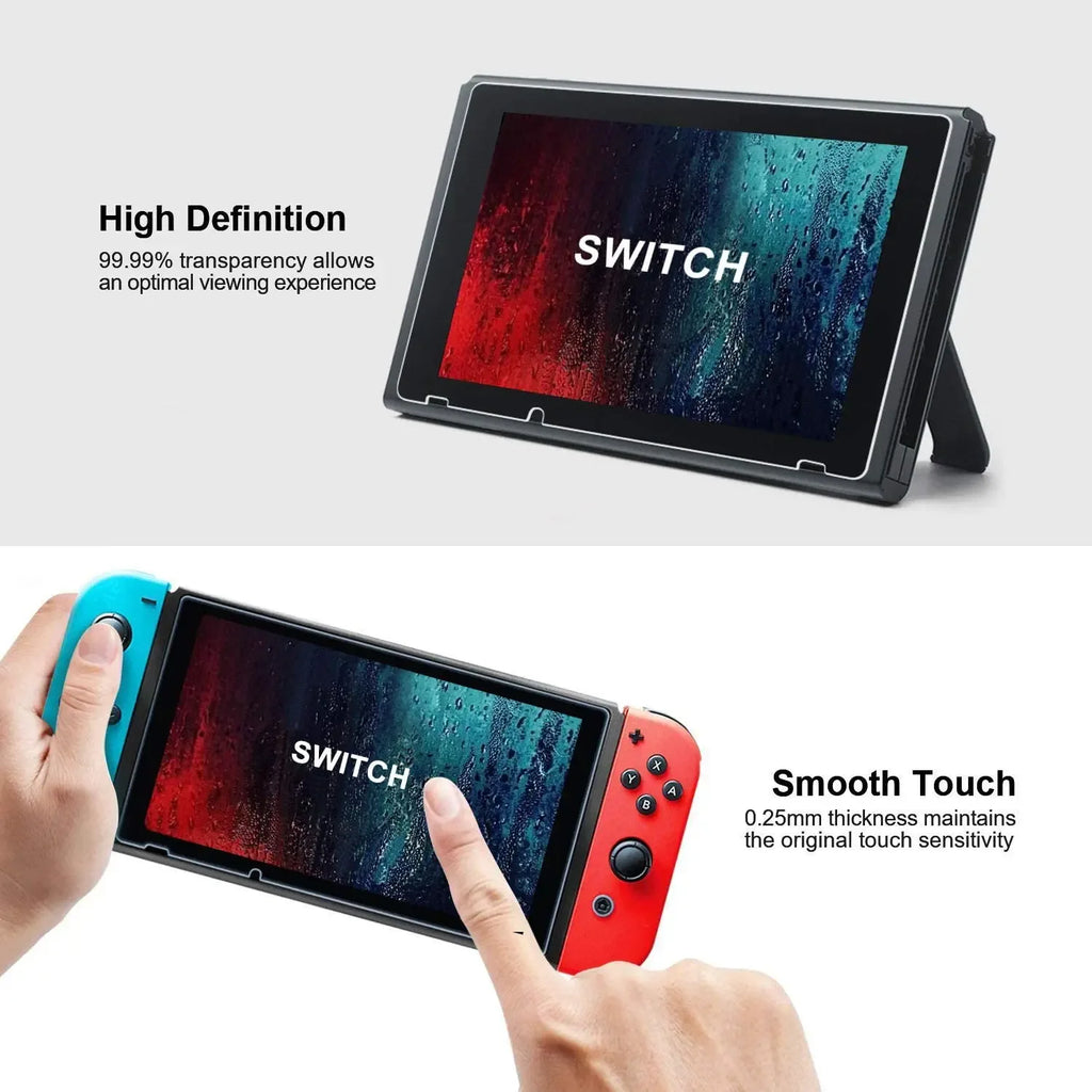 Nintendo Switch Screen Protector - 9H Tempered Glass Anti-Scratch Film Tidesmit