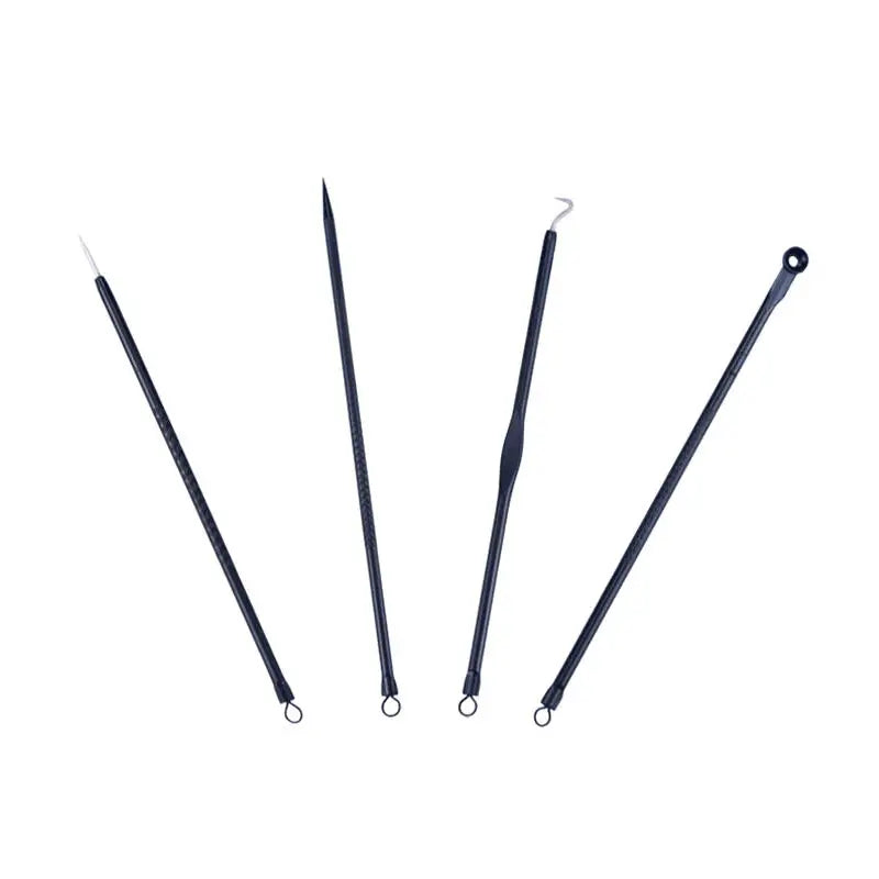4Pcs/set Black Dots Cleaner Needles Acne Blemish Remover Blackhead Extractor Skin Care Blackhead Remover Tool Stainless Steel