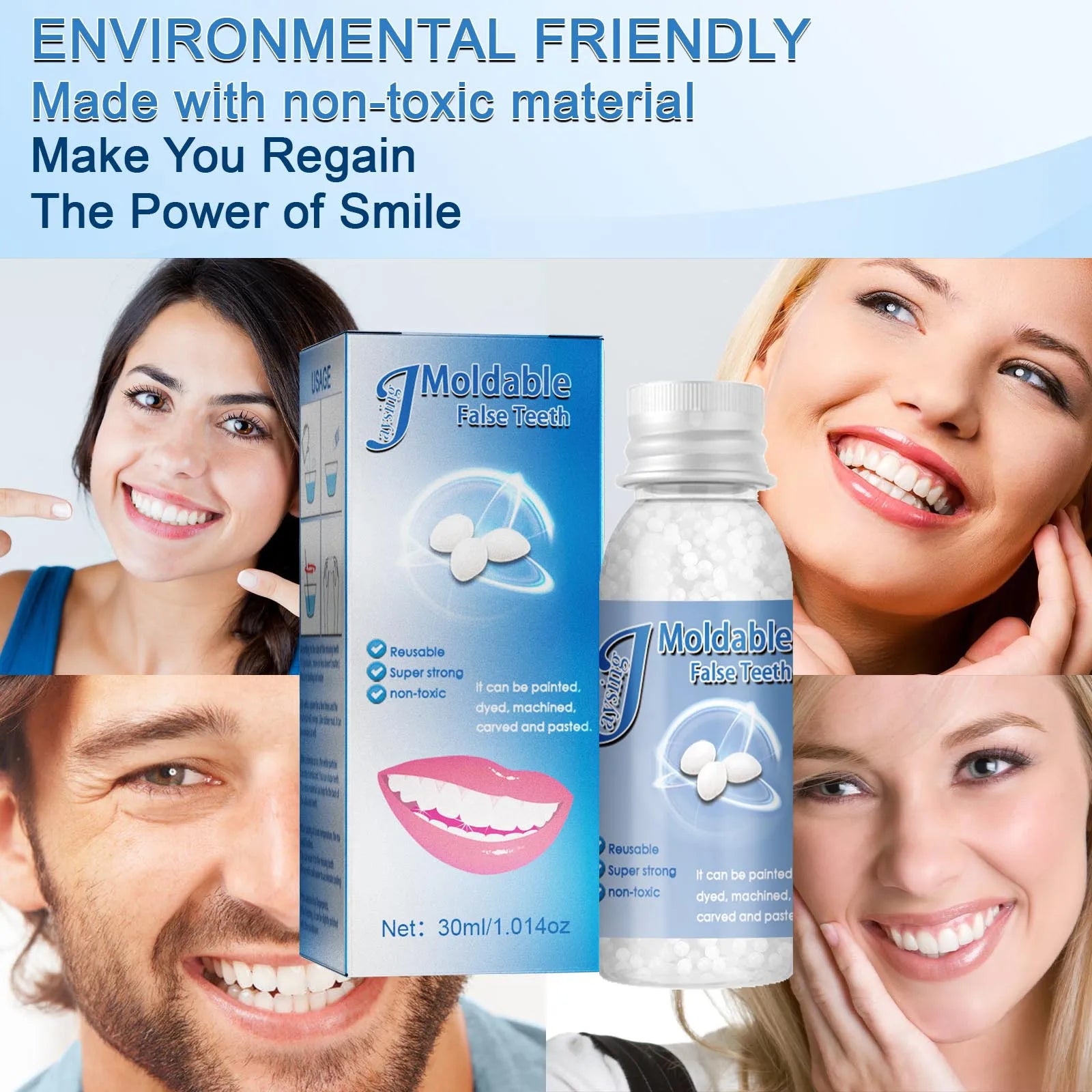 Temporary Tooth Repair Beads | Food Grade Dental Filling Material for Missing Broken Teeth, Denture Adhesive Solid Glue