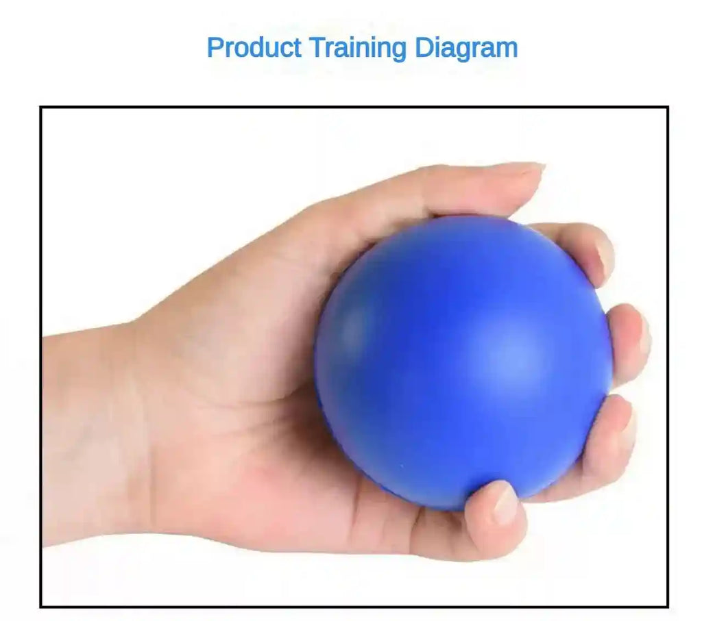 Hand Rehabilitation Ball - Finger Strength Trainer for Muscle Relief (Blue) Back Massage Instrument Tidesmit