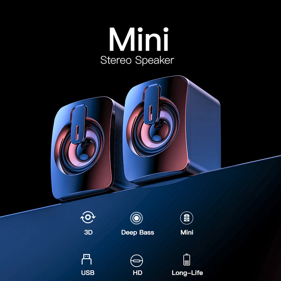 Stereo PC Soundbar - Wireless Audio Speaker for Laptop & Desktop Tidesmit