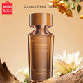 Miniso Noble Gold men's EDP, 100ml woody pine scent in a unique hourglass gold bottle. Luxury designer fragrance gift.