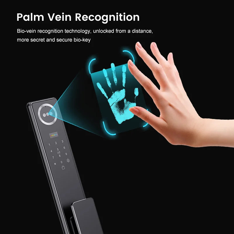 Outdoor Waterproof Lock Wifi Tuya APP Remote Voice Intercom Electronic Door Lock Face Fingerprint Smart Door Lock With Camera