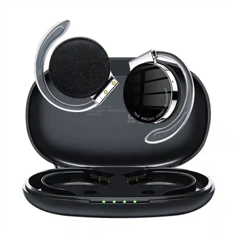 Wireless Bluetooth Over-Ear Headphones with Active Noise Cancellation Black Tidesmit