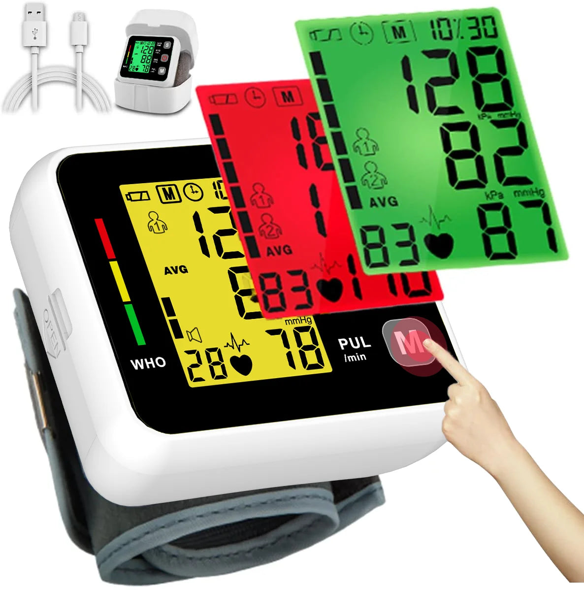 blood pressure meter tensiometer digital blood pressure monitors medical sphygmomanometer heart rate pulsometer pressure device