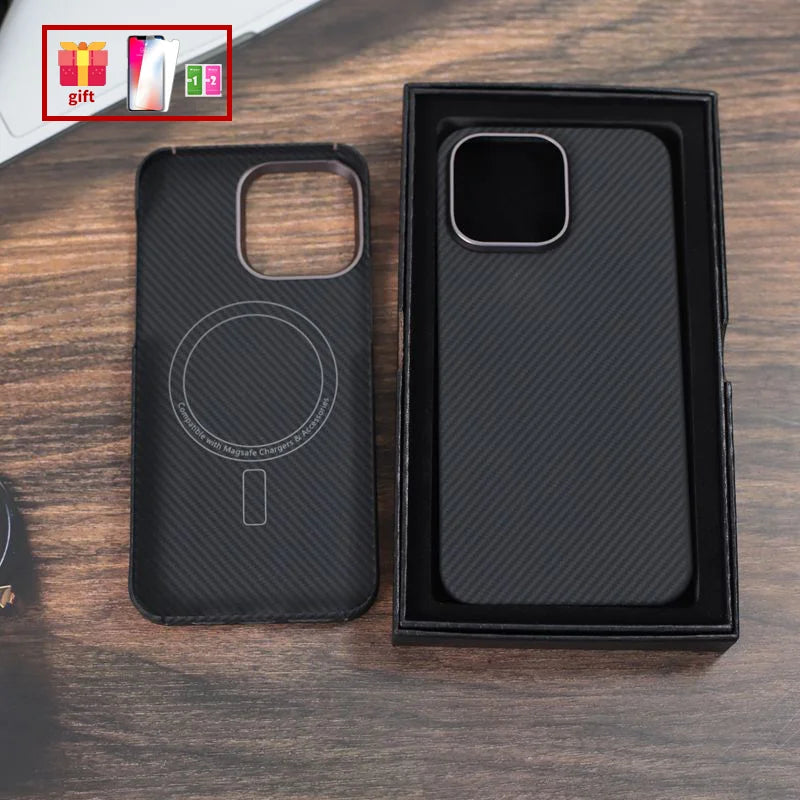 Aramid Fiber iPhone 16 Pro Max Case - Military-Grade Shock Protection 600ring MAG mo Tidesmit