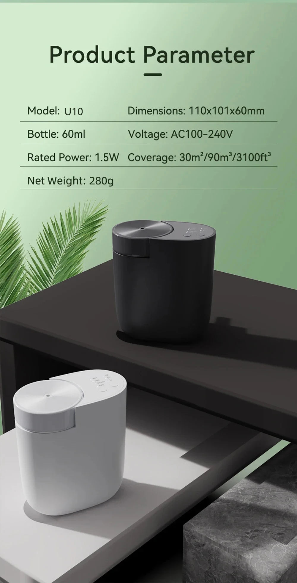 Plug in Waterless Professional Aroma Diffuser Bluetooth Room Frangrance Diffuser Electric Smell for Home Hotel Aromatic Diffuser