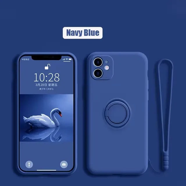 Magnetic Silicone Phone Case for Xiaomi Redmi with Kickstand Blue Tidesmit