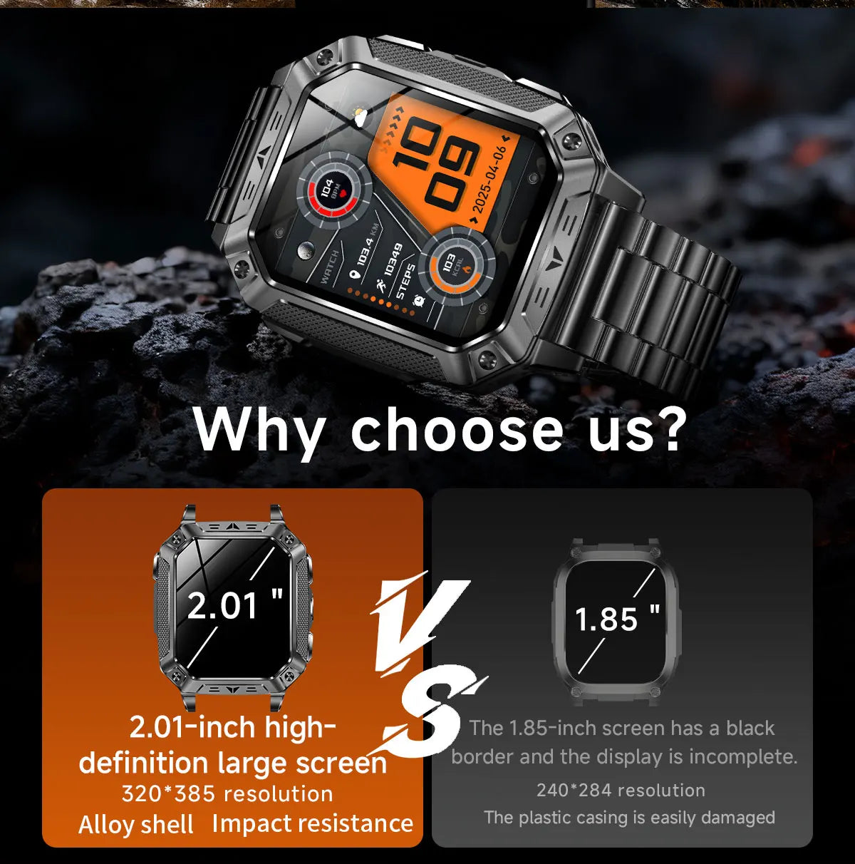 YLL-AK86 Outdoor Sport for Smart Watch Fitness Tracker Sleep Tracker IP67 AMOLED Screen Heart Rate Monitor Magnetic Charging