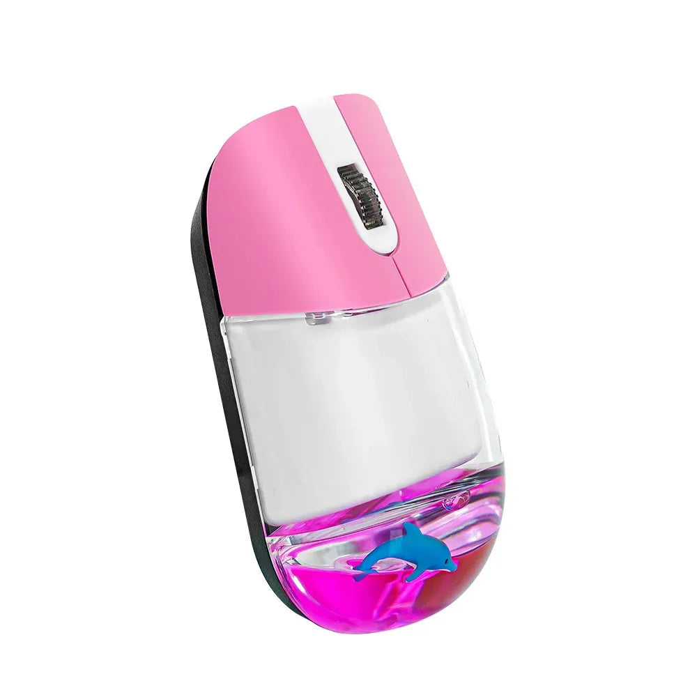 Creative Cute Floating Aquarium Animal 2.4 Wireless Mouse Ergonomics Mute Liquid Mice For PC Laptop Computer Accessoires Gifts