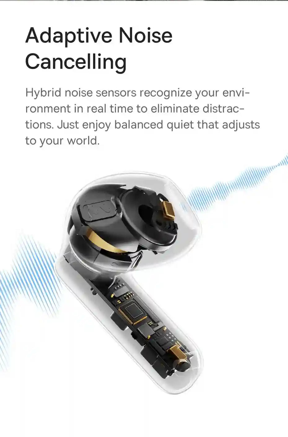 Wireless Earbuds with Active Noise Cancellation & Hi-Res Audio - Tidesmit Tidesmit