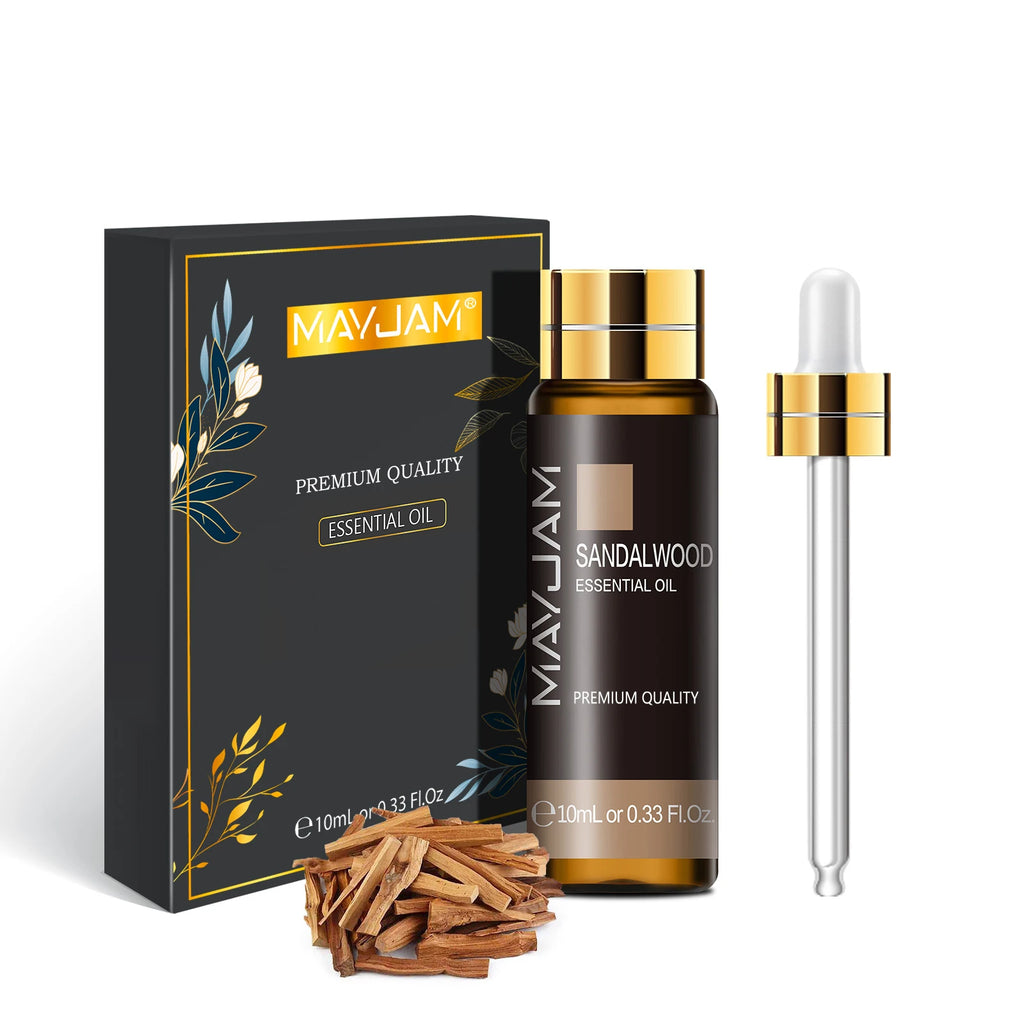 MAYJAM Lavender Jasmine Eucalyptus Vanilla Sandalwood Mint 10ml Natural Plant Essential Oil with Dropper For Diffuser Humidifier
