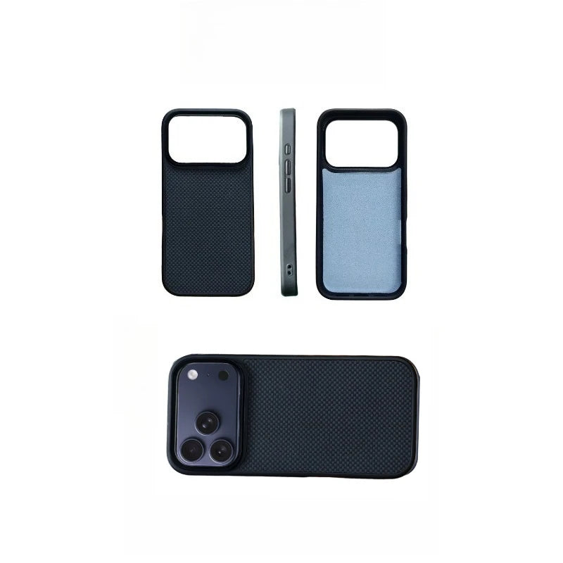 iPhone 17 Pro Max Aramid Fiber Case - Slim Military-Grade Shockproof Cover Tidesmit