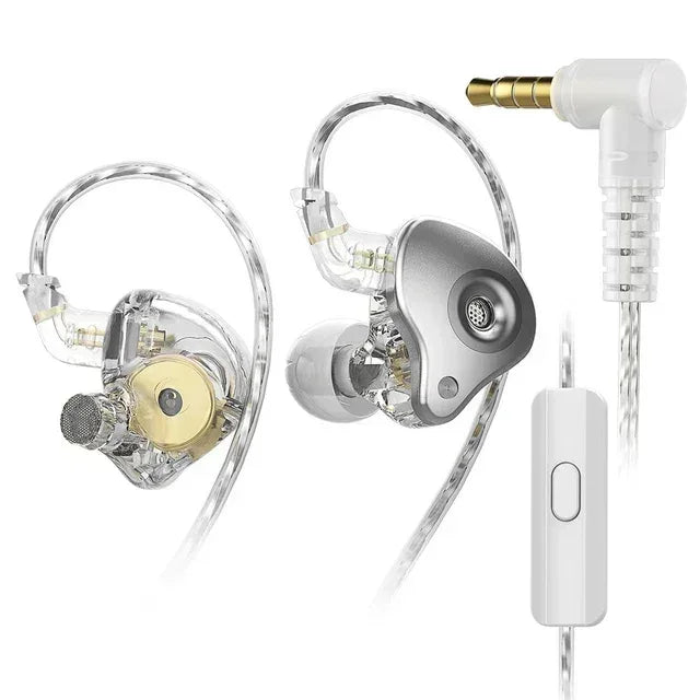 Tidesmit HiFi In-Ear Monitors with Dynamic Bass & Noise Cancellation VENUS-Silver-MIC Tidesmit