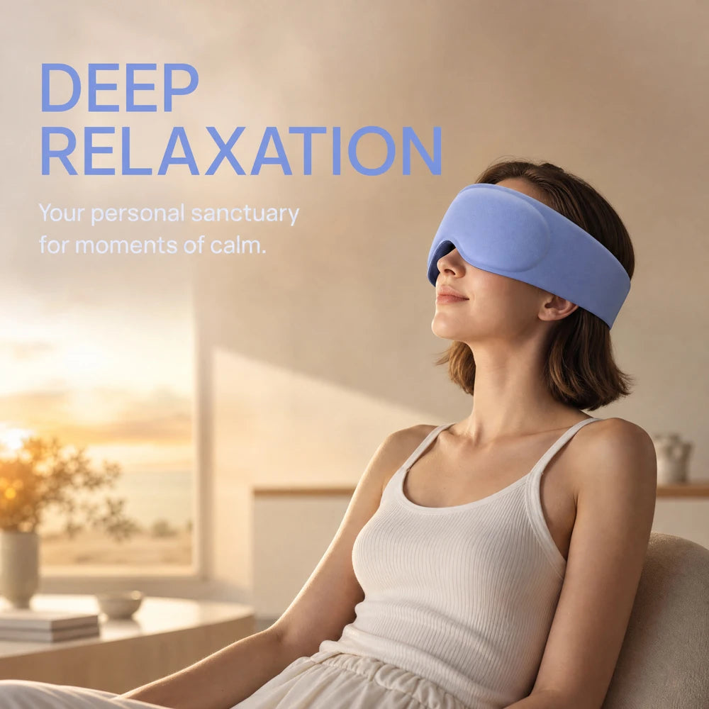 3D Weighted Sleep Mask, Eye Mask for Sleep,3D Contoured Design,Gentle Micro Pressure Sleep Mask soft and breathable