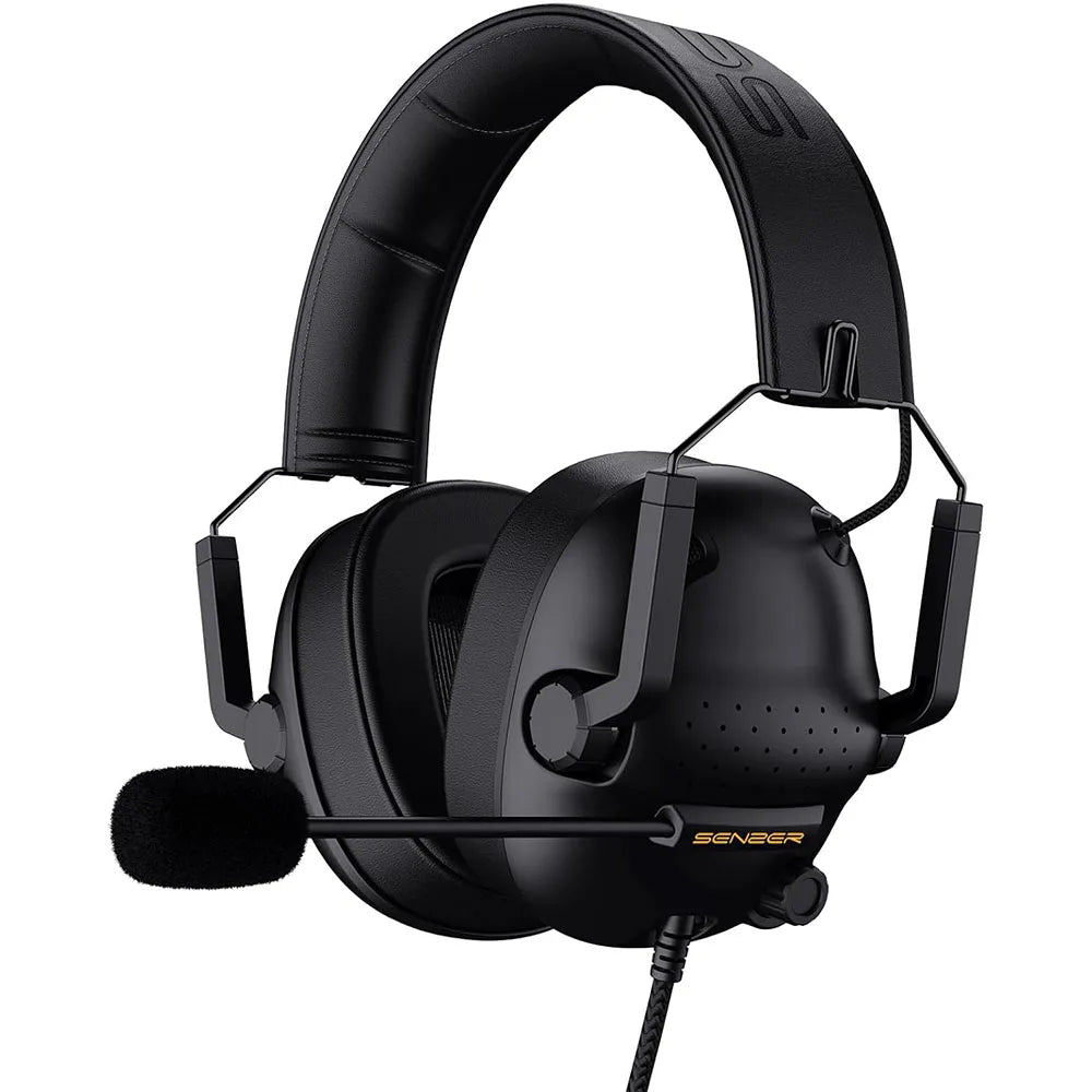 Wired Gaming Headset with Mic - Noise Cancelling PC PS5 Console Audio black Tidesmit