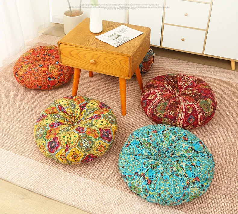 Bay Window Tatami Mats Futon Pumpkin Mats Multi-colored Cushions Thickened Lazy Butt Mats Chair Cushion  Floor Cushion Futon
