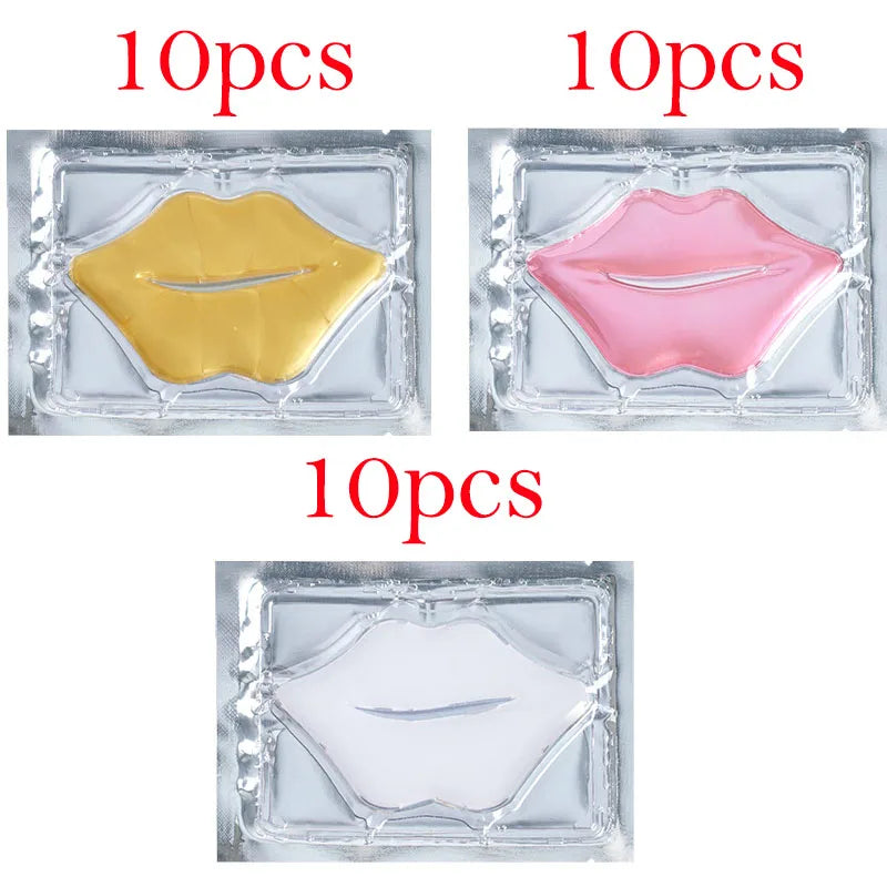 Crystal Collagen Lip Mask - 30 Pack Intensive Moisturizing Lip Treatment Lip Care Each 10pcs Tidesmit