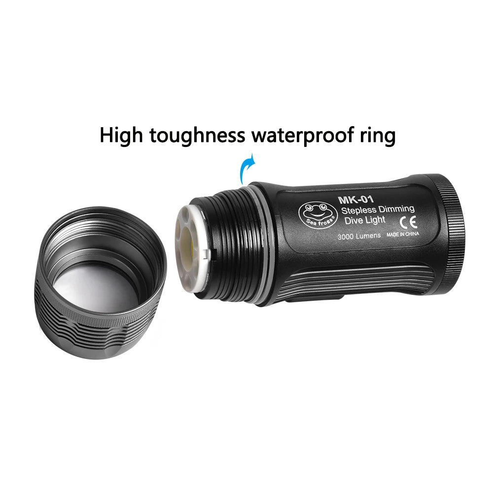 Tidesmit 3000 Lumens Diving Flashlight - 100m Waterproof Scuba Light Tidesmit