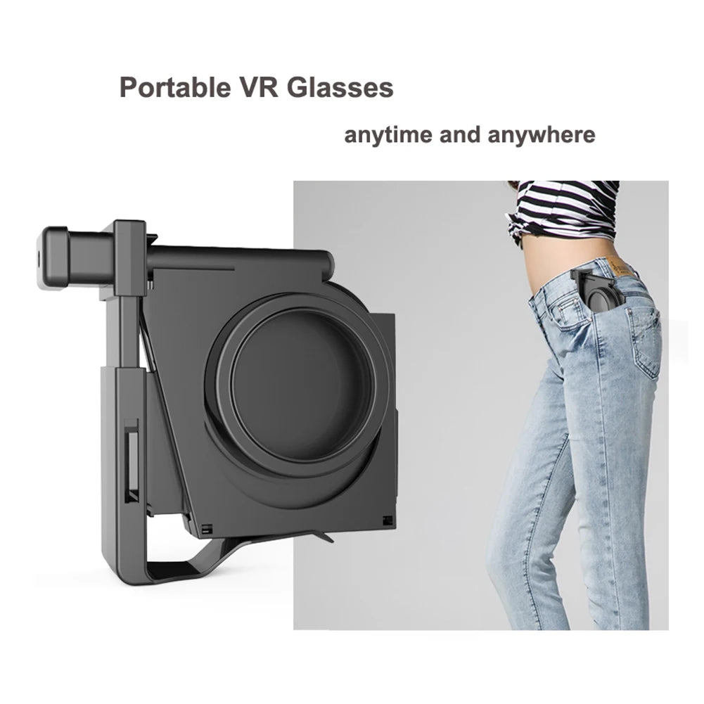 Foldable VR Headset for Smartphones - Lightweight 3D Virtual Reality Glasses Tidesmit