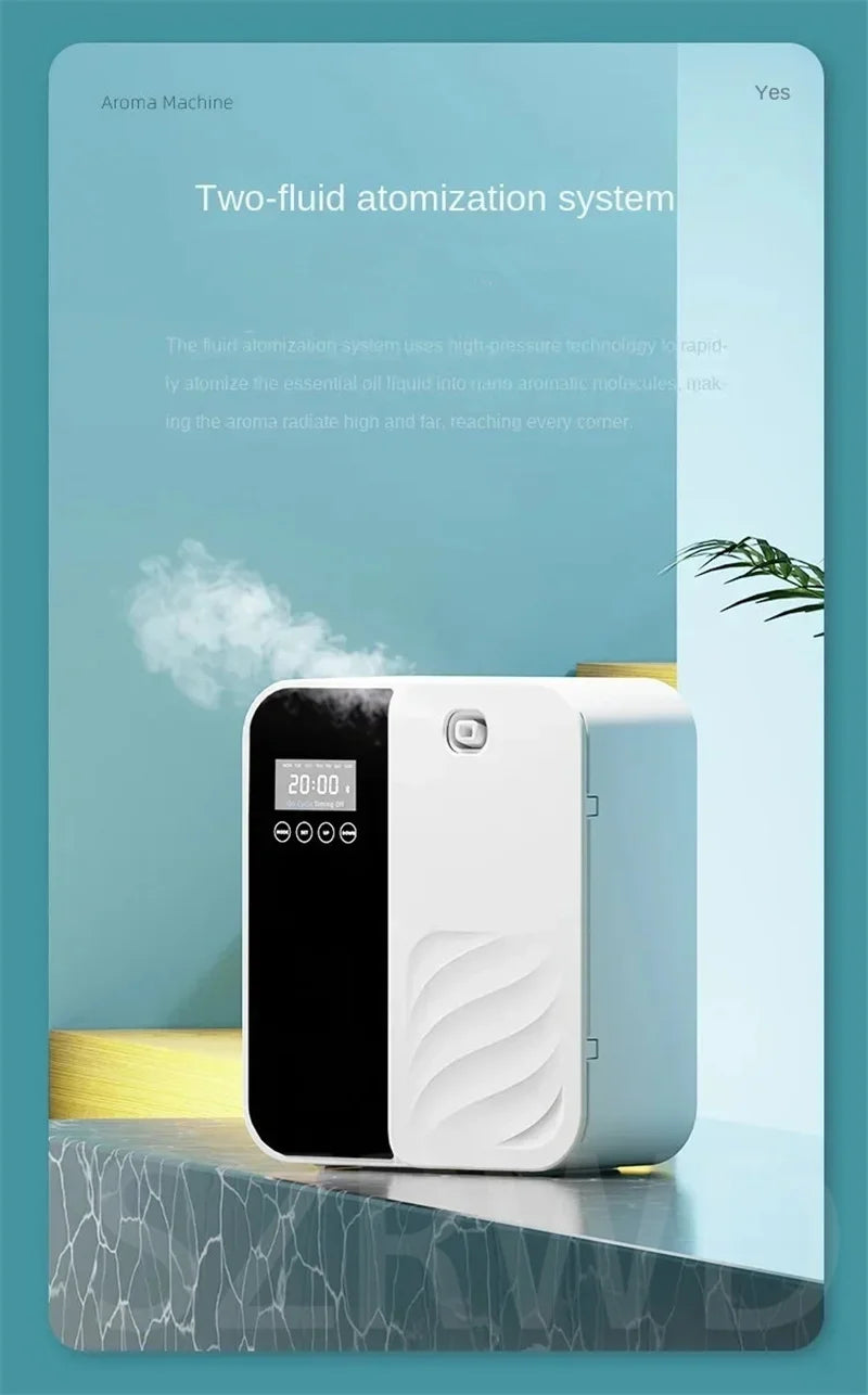 Wall Mounted Aroma Diffuser500ML Commercial Hotel Fragrance Machine Bar KTV Automatic Waterless Essential Oil Nebulizer Diffuser