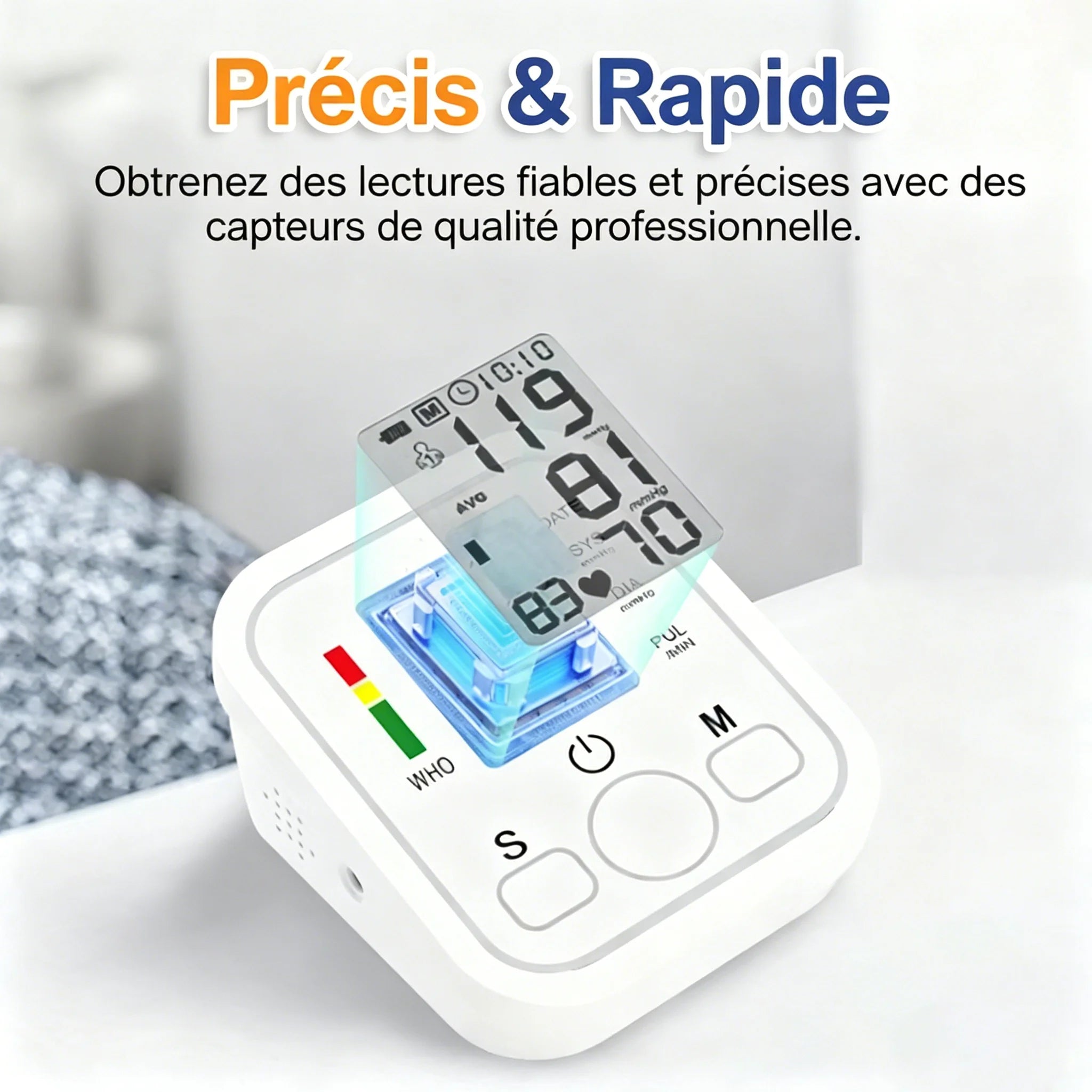Automatic Digital ARM Blood Pressure Monitor, Sphygmomanometer,Tonometer,Tensiometer,Heart Rate Meter,BP Monitor Health Care